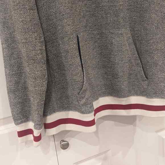 Hoodie Sweatshirt heathered black with red and white accents. Soft, Big & comfy! - Picture 3 of 5